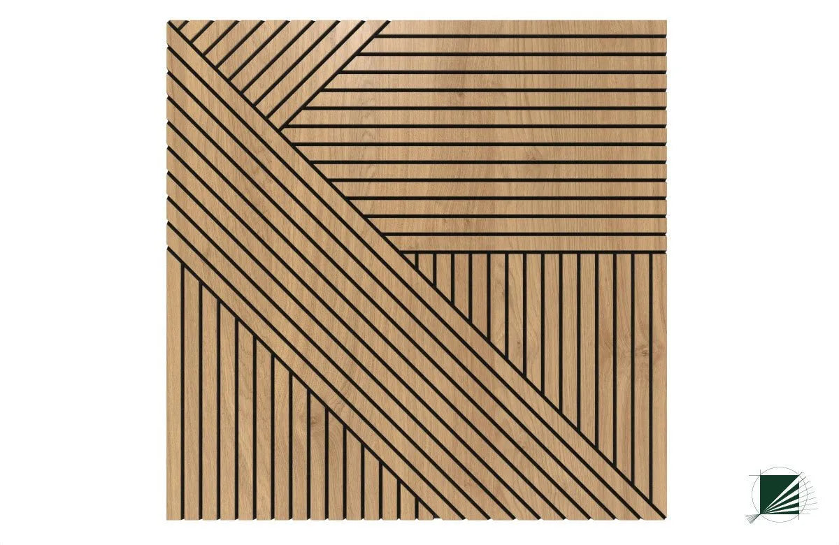 GrooveCraft Milled Acoustic Wall Panels MDF front texture on white background 4 Decormania.eu